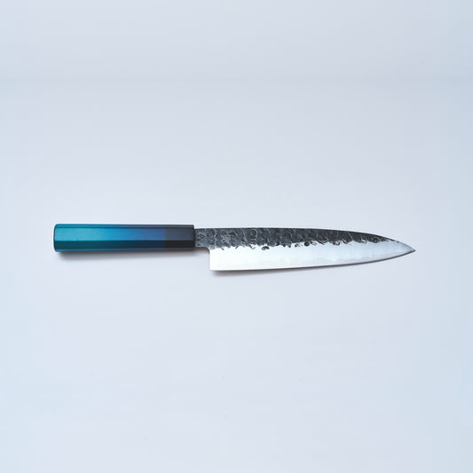 【藍包丁】 黒打槌目牛刀21cm
