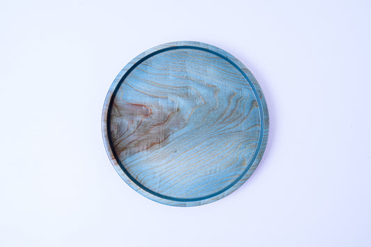 [Mai Kobo] Ai Mai Plate Lightly Dyed Natural Cedar 18cm